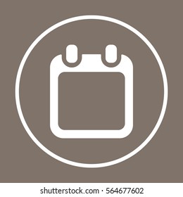 Calendar   icon, isolated. Flat  design. 