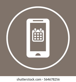 Calendar   icon, isolated. Flat  design. 