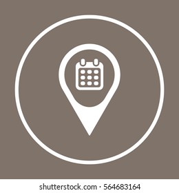 Calendar   icon, isolated. Flat  design. 