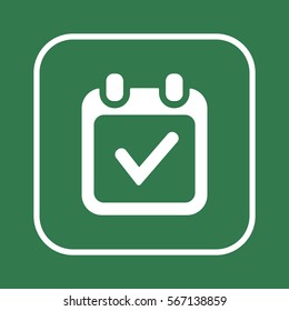 Calendar  icon, isolated. Flat design.