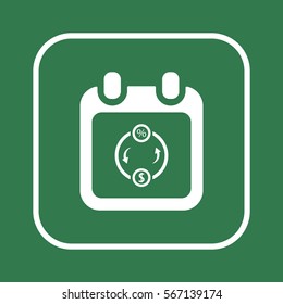 Calendar  icon, isolated. Flat design.