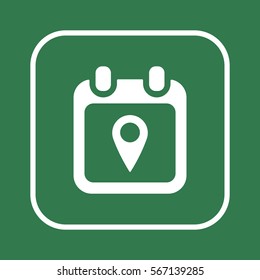 Calendar  icon, isolated. Flat design.