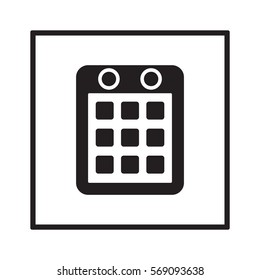 Calendar  icon,  isolated. Flat  design.