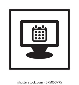 Calendar   icon, isolated. Flat  design. 