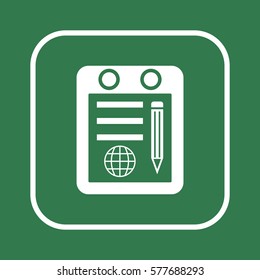 Calendar  icon,  isolated. Flat  design.