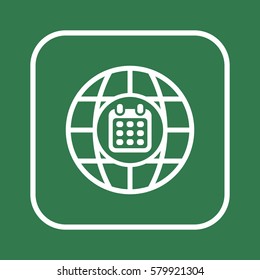 Calendar   icon, isolated. Flat  design. 