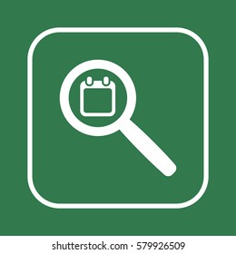 Calendar   icon, isolated. Flat  design. 