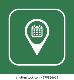 Calendar   icon, isolated. Flat  design. 