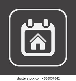 Calendar  icon, isolated. Flat design.