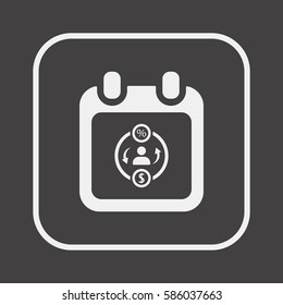 Calendar  icon, isolated. Flat design.