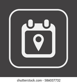 Calendar  icon, isolated. Flat design.