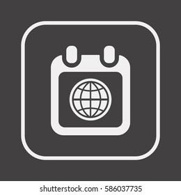 Calendar  icon, isolated. Flat design.