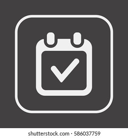 Calendar  icon, isolated. Flat design.