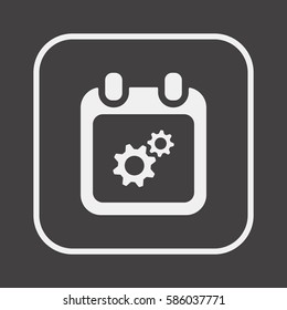 Calendar  icon, isolated. Flat design.