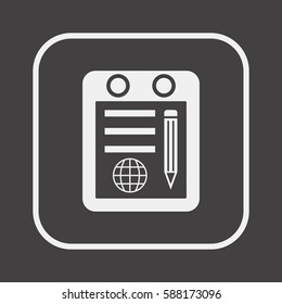 Calendar  icon,  isolated. Flat  design.