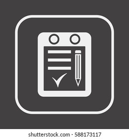 Calendar  icon,  isolated. Flat  design.