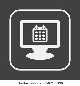 Calendar   icon, isolated. Flat  design. 