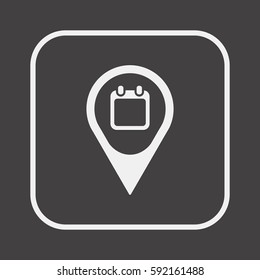 Calendar   icon, isolated. Flat  design. 