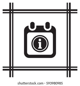 Calendar  icon, isolated. Flat design.