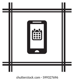 Calendar   icon, isolated. Flat  design. 