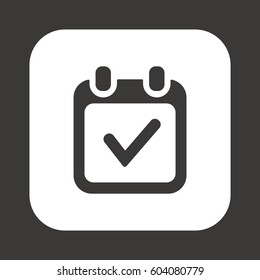 Calendar  icon, isolated. Flat design.