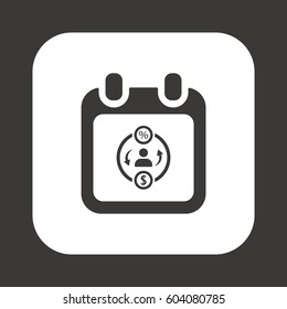 Calendar  icon, isolated. Flat design.