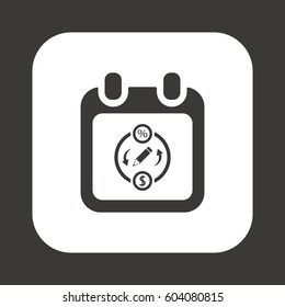 Calendar  icon, isolated. Flat design.