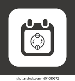 Calendar  icon, isolated. Flat design.