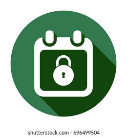Calendar   icon, isolated. Flat  design. 