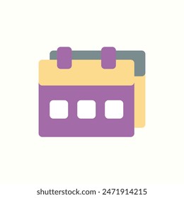 calendar icon, isolated flat ui icon set