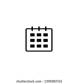 Calendar Icon. Calendar Isolated Flat Web Mobile Icon, Sign, Symbol, Button, Element, Vector illustration