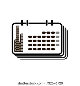 Calendar icon isolated for graphic and web design.  Flat sign for Mobile. Symbol year, Silhouette of  button month.