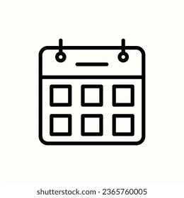 Kalendersymbol, einzeln auf hellem Hintergrund, ideal für Website, Blog, Logo, Grafikdesign, soziale Medien, Benutzeroberfläche, mobile App
