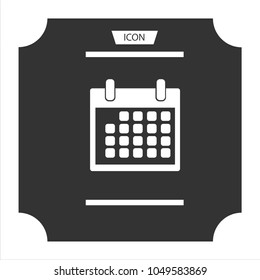 Calendar icon isolated on background.