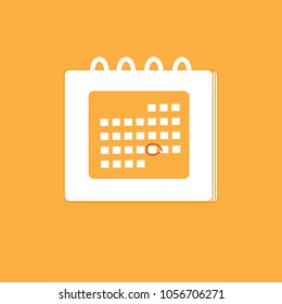 Calendar icon isolated on background. Calendar icon for web site,app and logo. Creative business concept, vector illustration eps 10