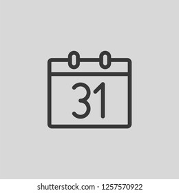 Calendar icon isolated on background. Date symbol modern, simple, vector, icon for website design, mobile app, ui. Vector Illustration