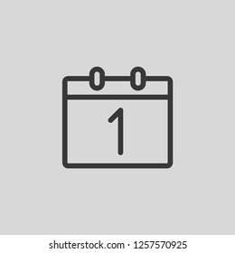Calendar icon isolated on background. Date symbol modern, simple, vector, icon for website design, mobile app, ui. Vector Illustration