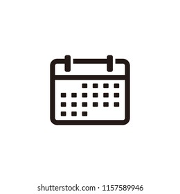 Calendar icon isolated on white background