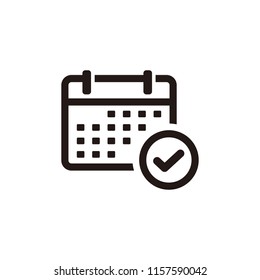 Calendar icon isolated on white background