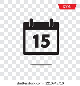 Calendar icon isolated on white background.