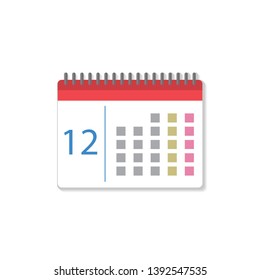 calendar icon.  isolated on white background.Vector flat illustration - Vector