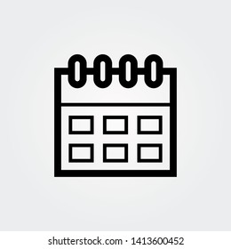 Calendar Icon Isolated on White Background