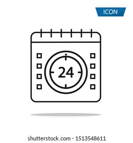 calendar icon isolated on white background.