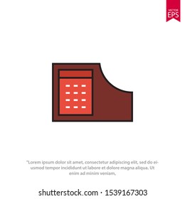 Calendar icon isolated on white background. Vector illustration