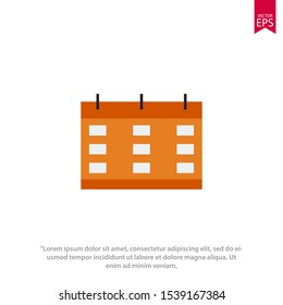 Calendar icon isolated on white background. Vector illustration