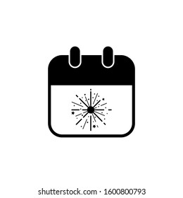 Calendar icon isolated on white background. Eps 10