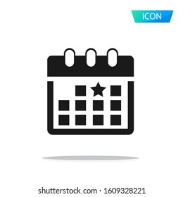 Calendar icon isolated on white background.