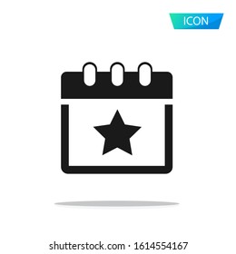 Calendar icon isolated on white background.