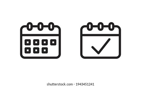 	
Calendar  icon isolated on white background for graphic and web design. Vector Illustration