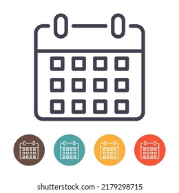 Calendar icon isolated on white background